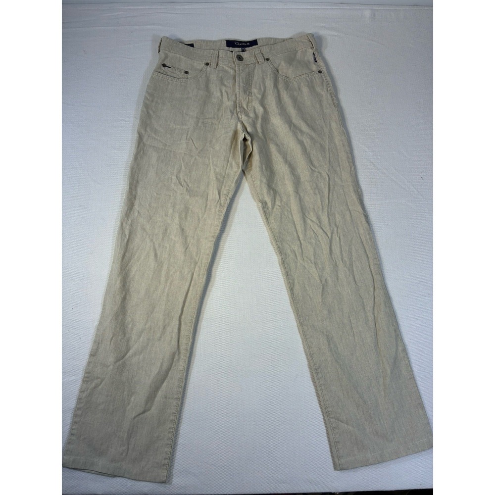 Atelier Gardeur Nevio-1 Regular Fit Pants‎ Mens 34/36 Beige Tan Chino Straight